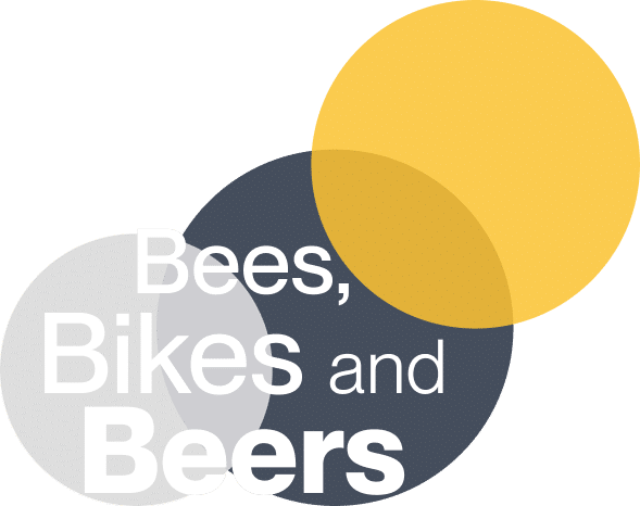 Bees, Bikes and Beers logo large - decorative